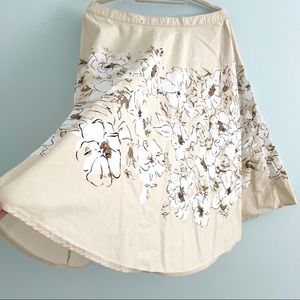 3/$15 Circle Skirt in Crisp Cotton with Beading